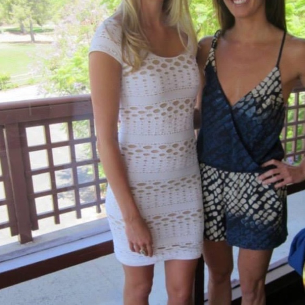 Bebe White Bodycon dress.